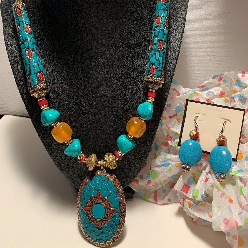Necklace 2 PC Fashion with Earrings